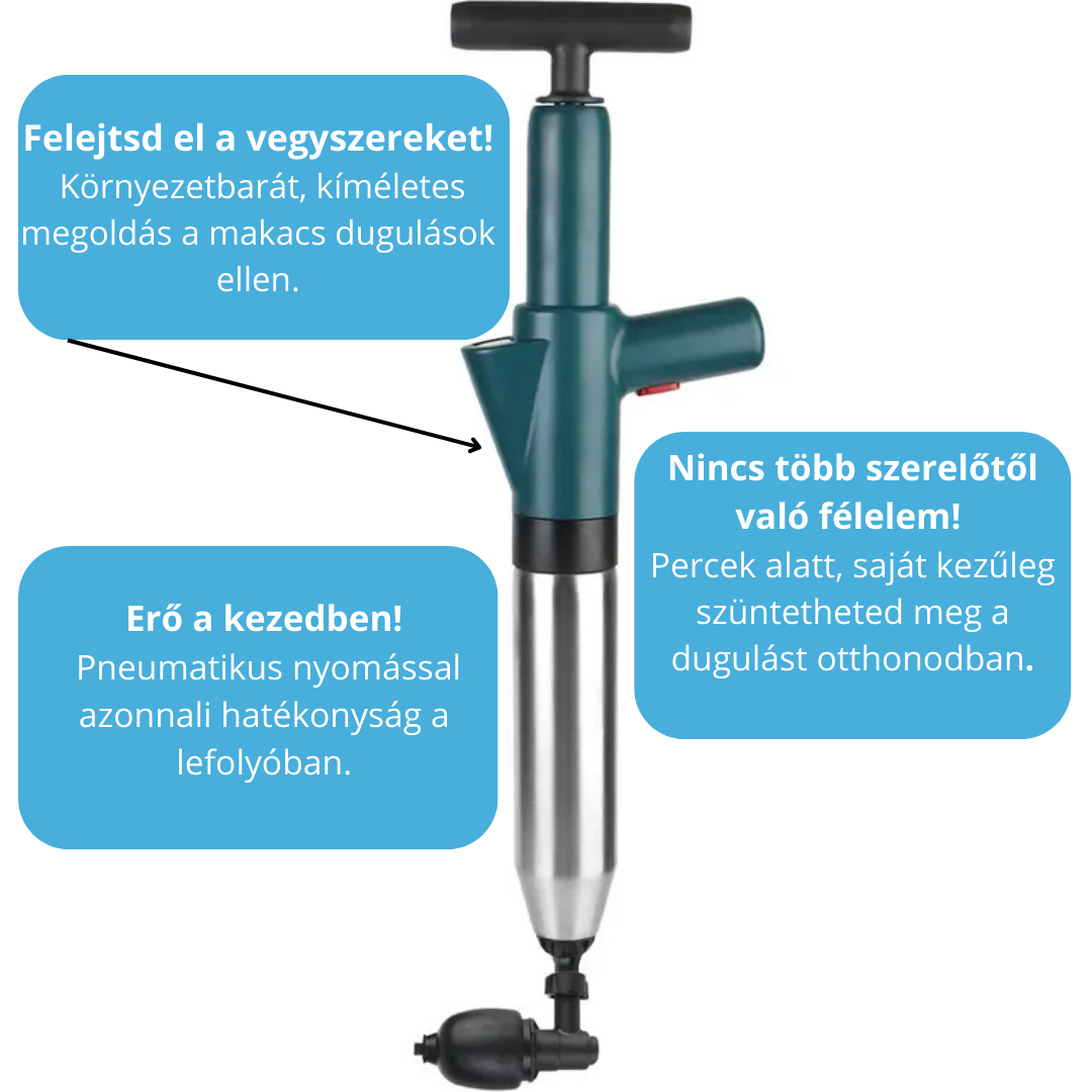 Pneumatikus lefolyó pumpa